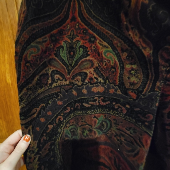 Ralph Lauren Paisley Velvet Pants - Picture 2 of 5
